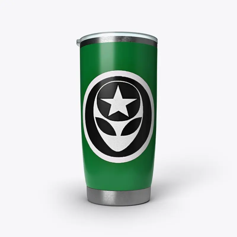 Dark Green UFO MAN Logo Tumbler...