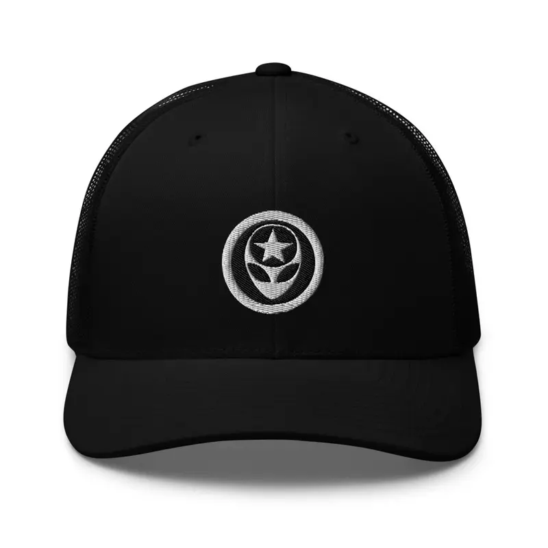 UFO MAN SILVER AND BLACK BALL  CAP